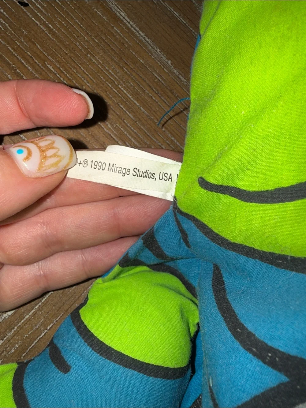 Vintage 90’s  Teenage Mutant Ninja Turtle Leonardo Pillow Pal - Well Loved